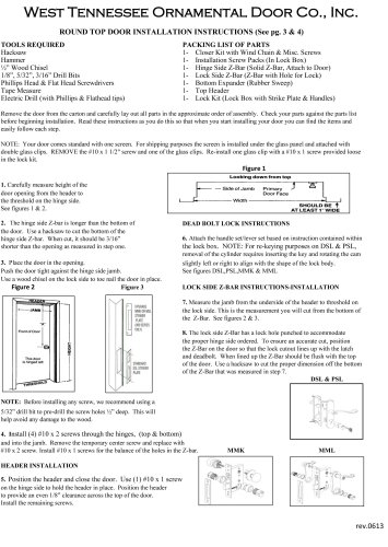 (image for) Round Top Installation Instructions